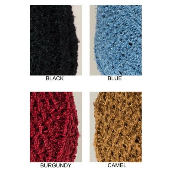 Burgundy Soft Knit Textured Pompom Winter Beanie - Picture 2 of 3